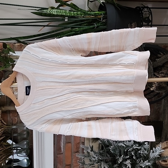 Y2k/90's Abercrombie & Fitch Womens 100% Cotton Crewneck Chunky Knit Sweater Med - Picture 3 of 14